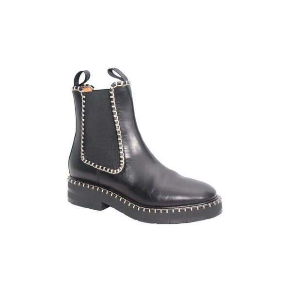 Chloé Women's Size EU 38 US8 Black Noua Chelsea Boots Leather Ankle Boot $1500 - Picture 2 of 10